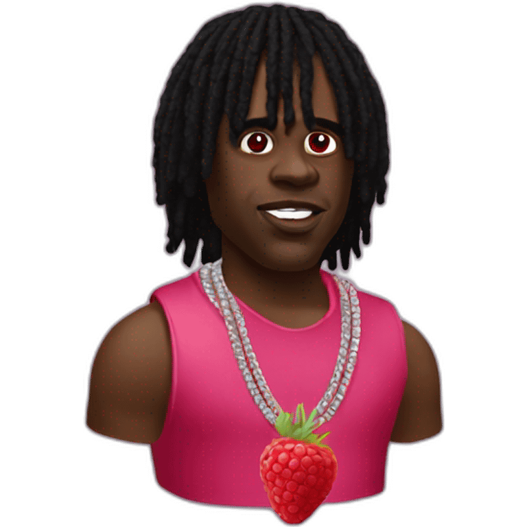 chief keef being a raspberry emoji