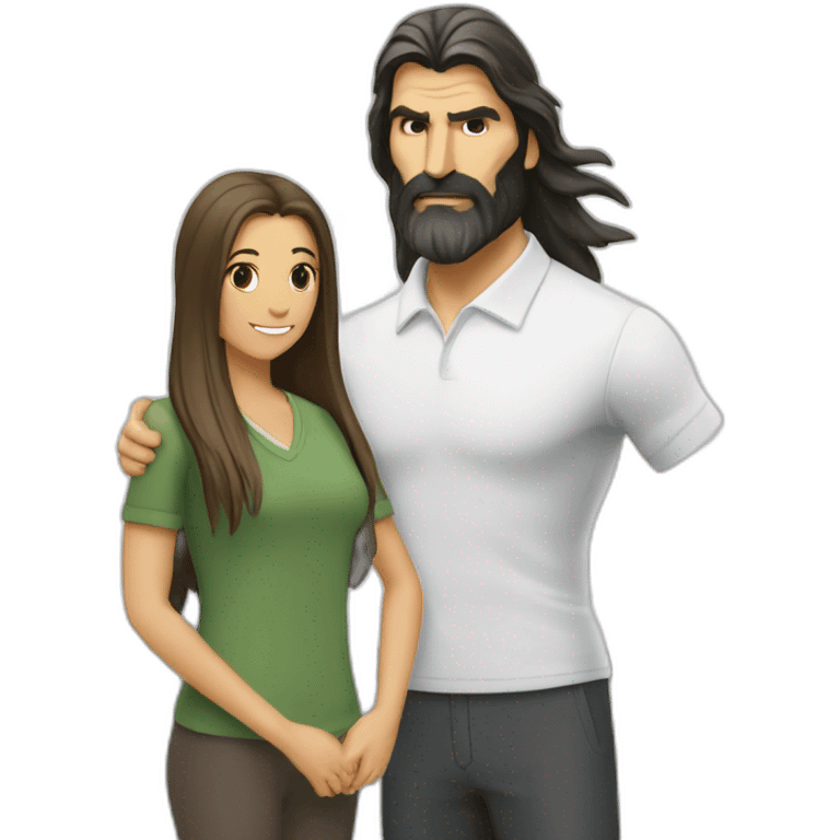 Sébastien chabal with women teacher emoji