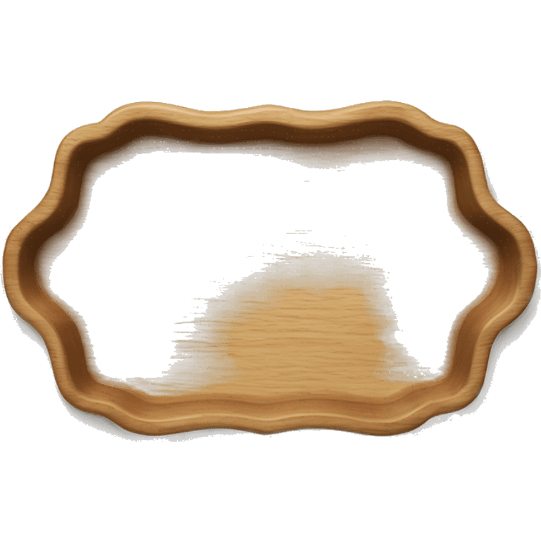 Wood scalloped tray with a lace towel emoji