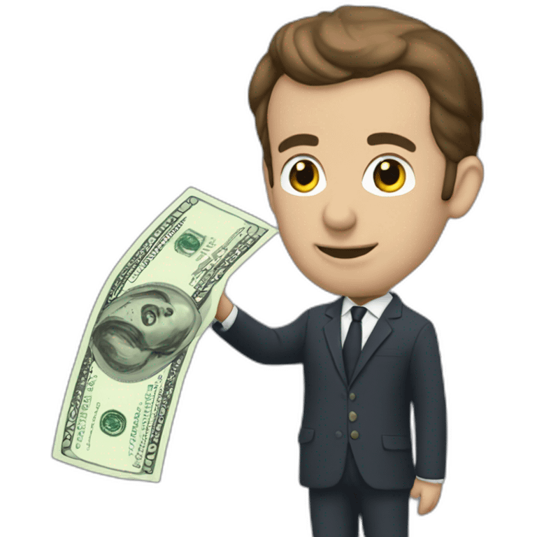 macron-taking-money emoji