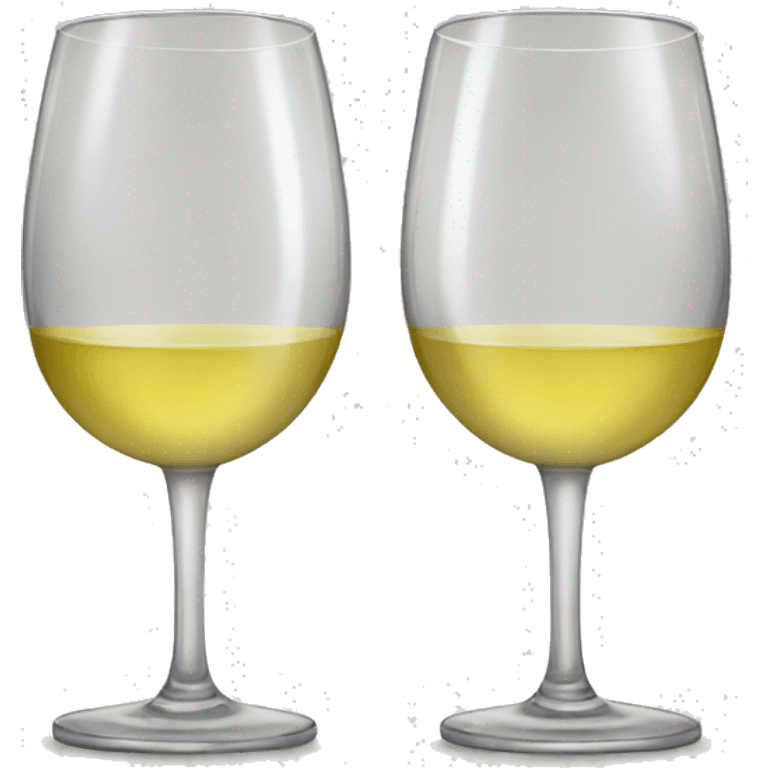 two glases of white wine  emoji