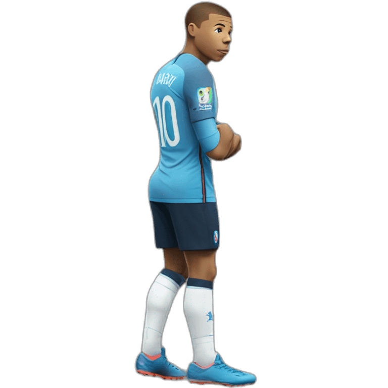 Kilian mbappe avec le mallio de l’om emoji