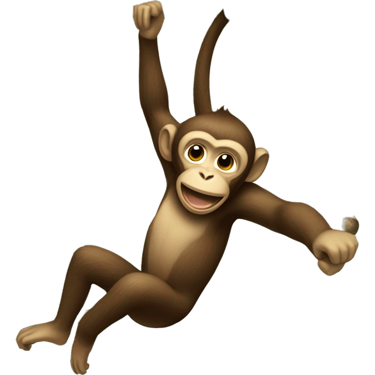 Monkey swinging from a tree emoji