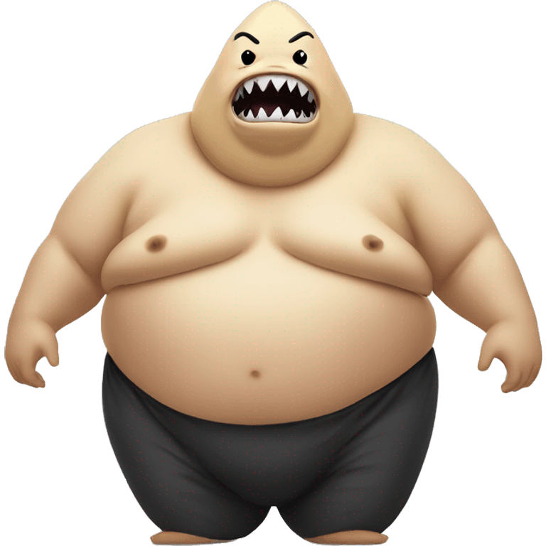 Fat shark sumo emoji