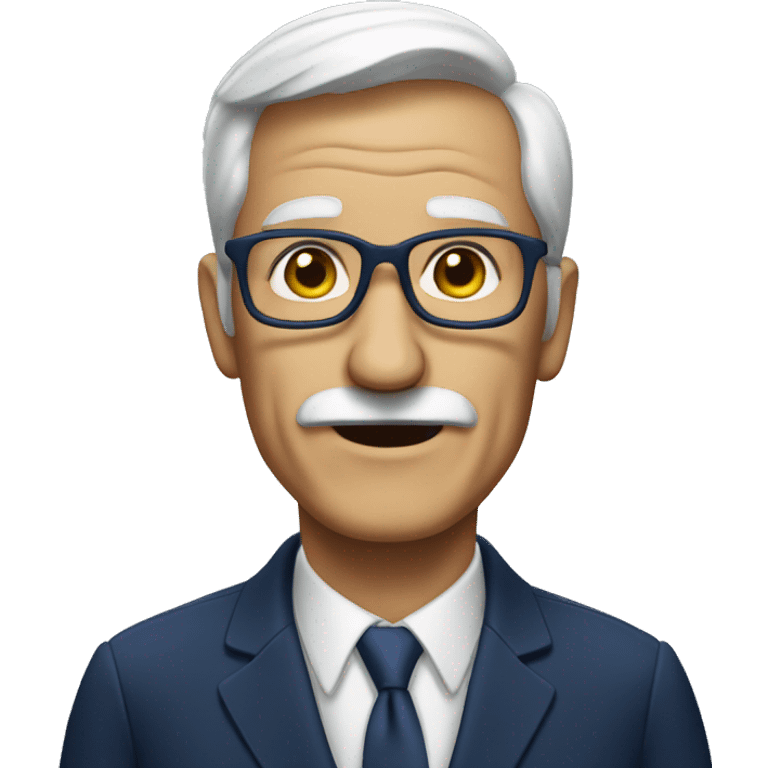 old man in navy suit emoji