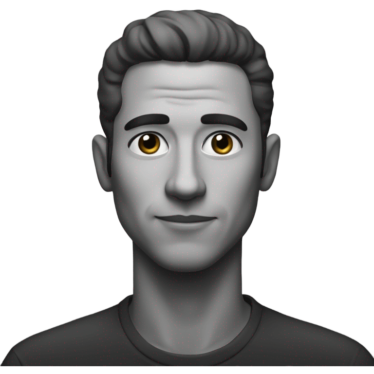 monochrome portrait of a man emoji