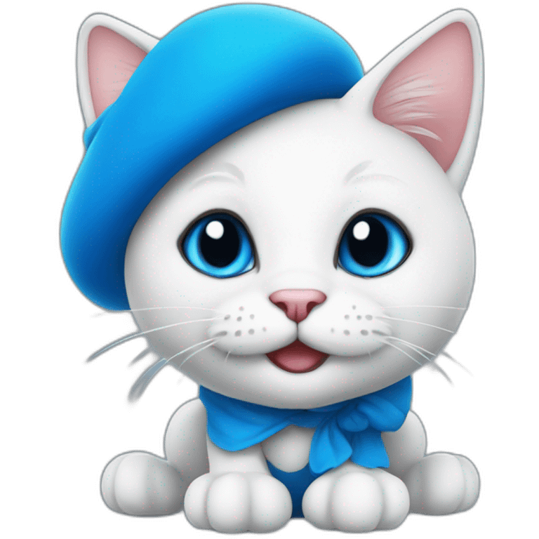 Smurf cat blu mushroom emoji