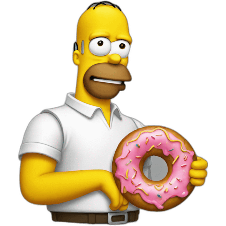 Homer with donut emoji