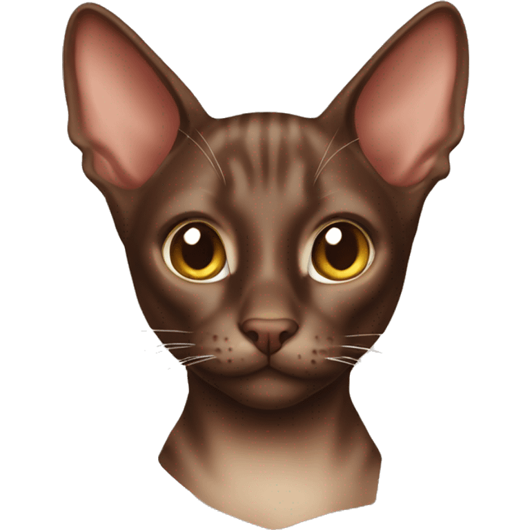 Chocolate Oriental cat  emoji