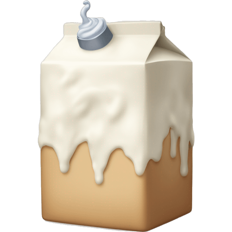 a milk carton with a whipping cream icon emoji