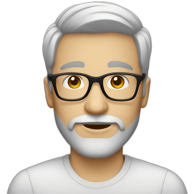 a guy wearing glasses and looking cool with medium white skin tone and a bit of beard emoji