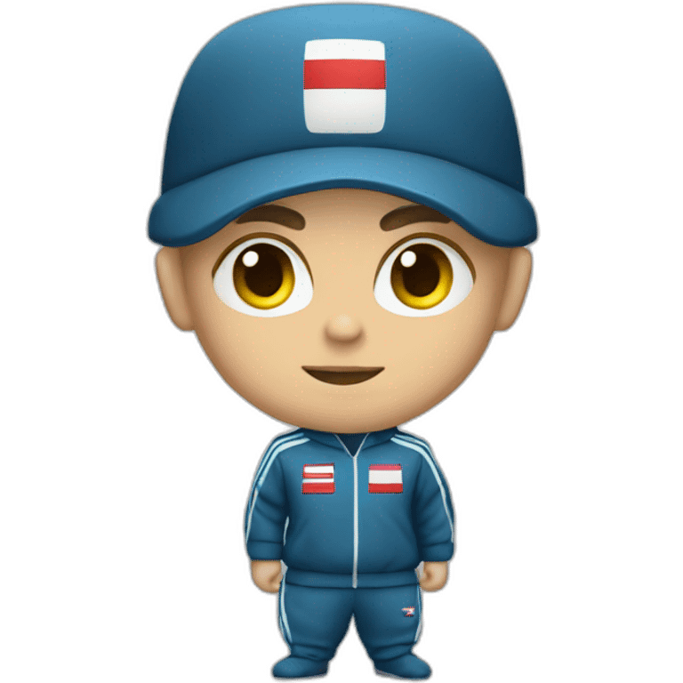 slavic army midget stands in a track suit emoji