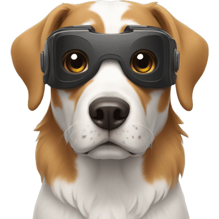 Dog with vr emoji