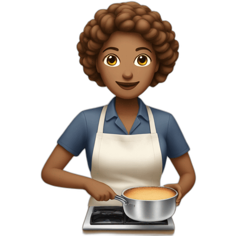 A women Who is cooking a good tiramisu emoji