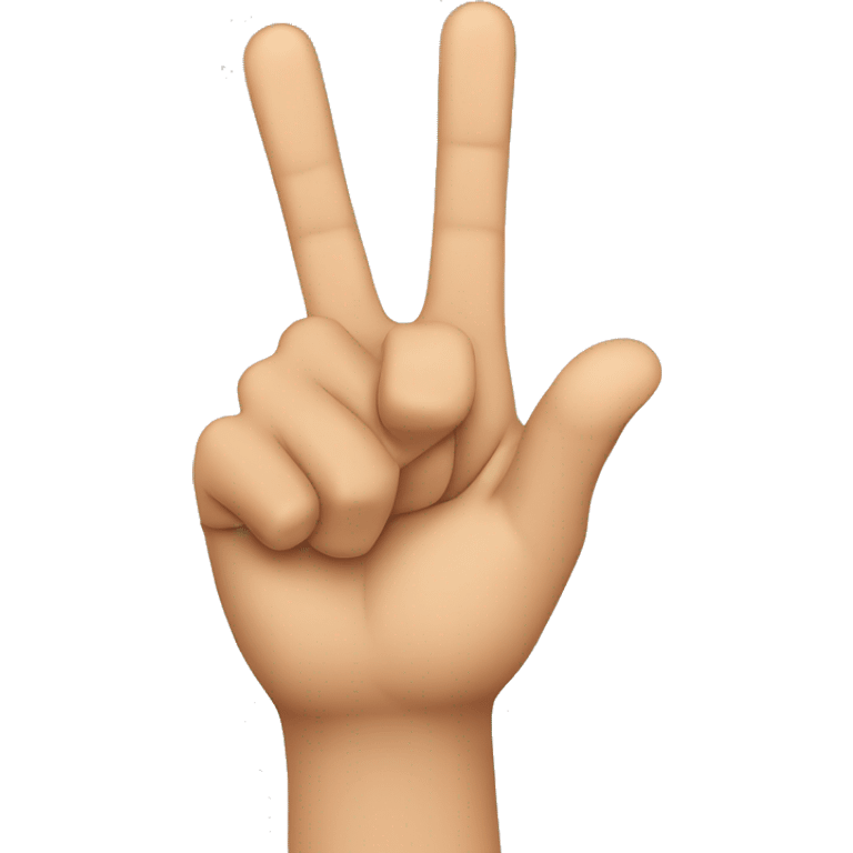 A hand with two fingers extended in a V shape, the index and middle fingers. 
 emoji