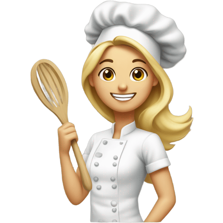 blonde haired girl baker emoji