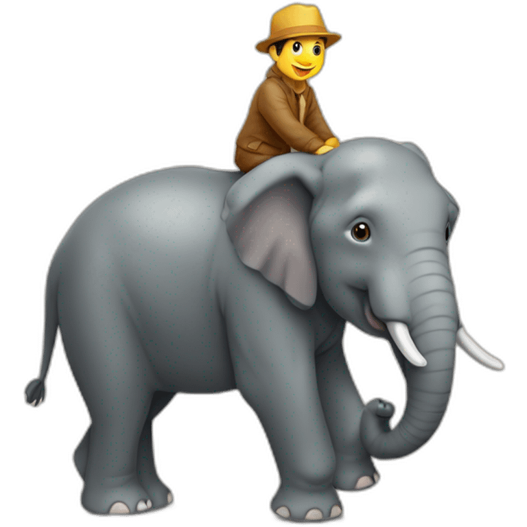 Éléphant sur hippopotame emoji