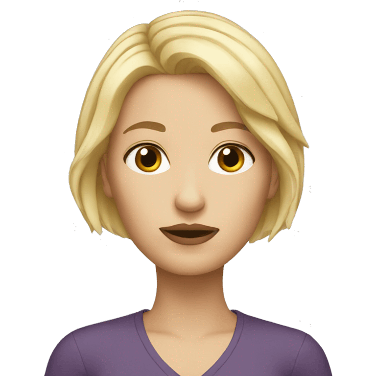 skeptical white woman blonde hair emoji