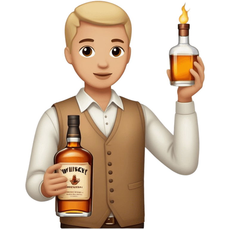 Con botella de wiskey  emoji