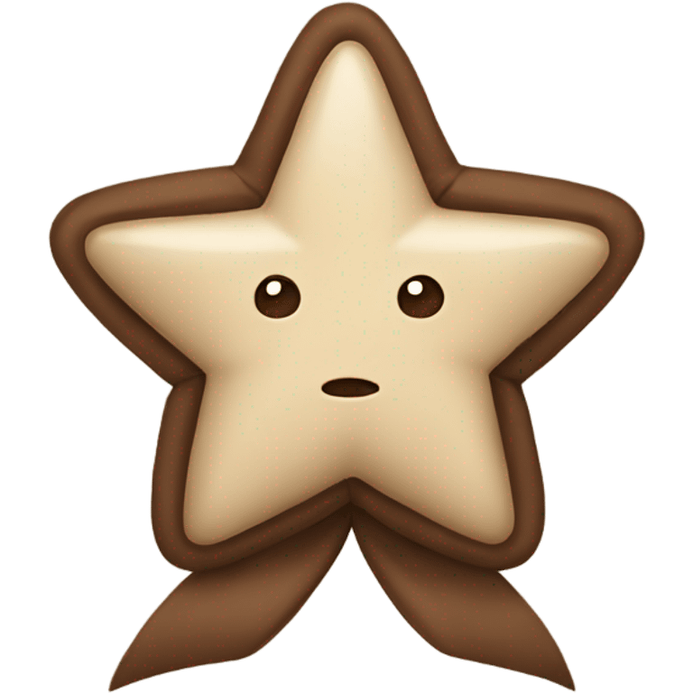 beige star with brown bow emoji