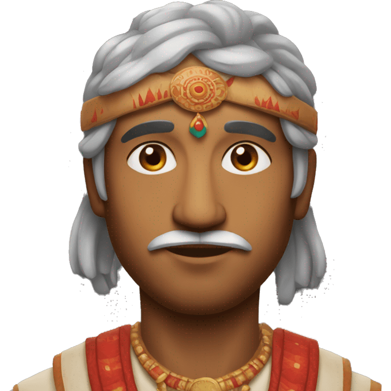 Indian man with red traditional dot on the forehead  emoji