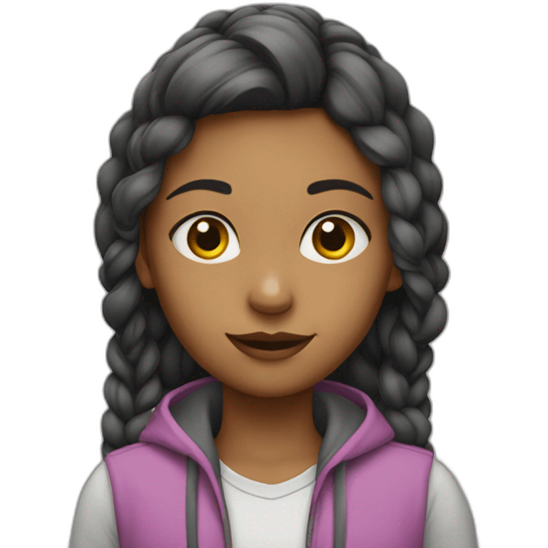 girl wearing elechek emoji