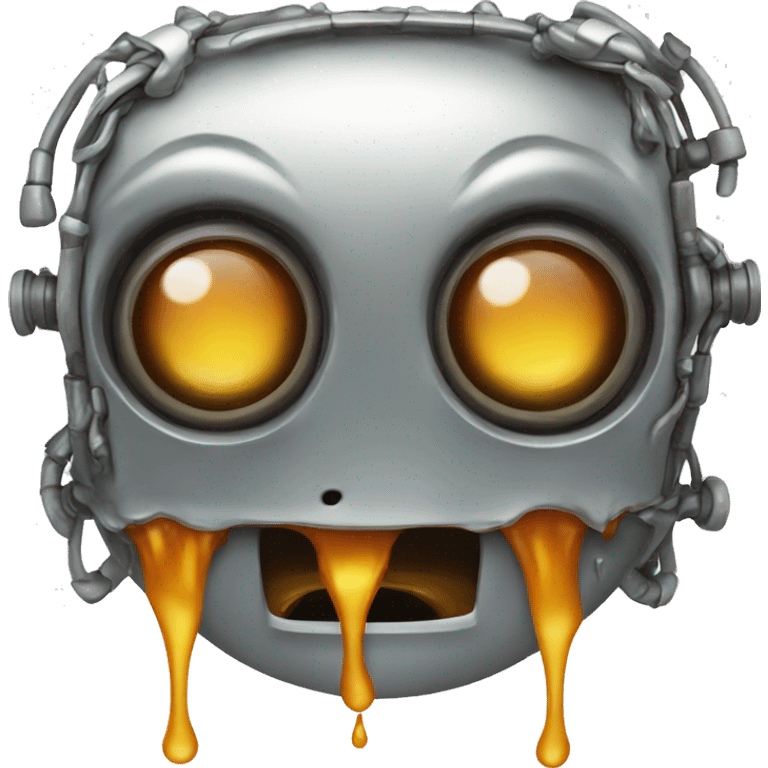 melting robot face emoji