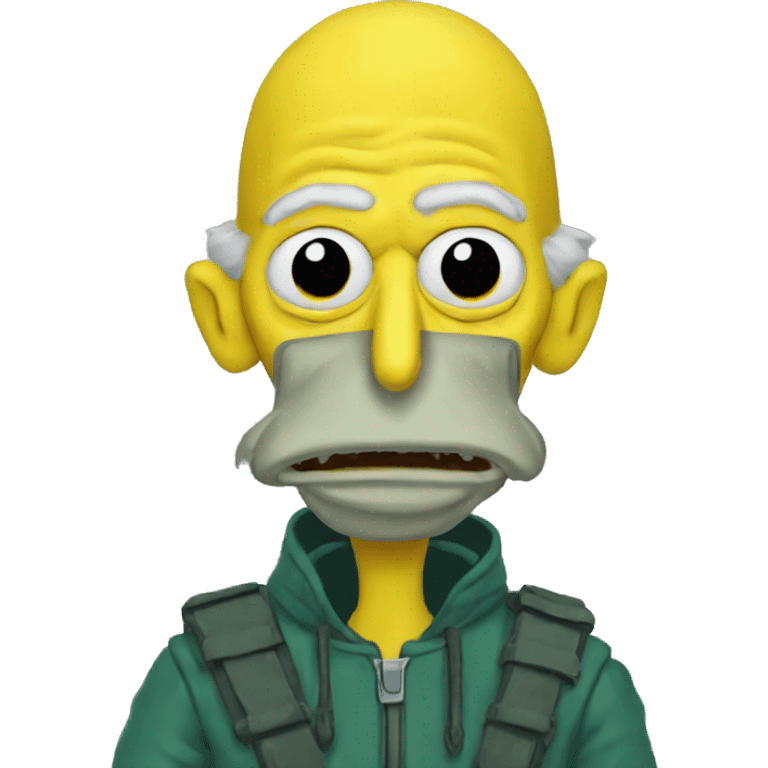 mr burns dressed as a trapper emoji