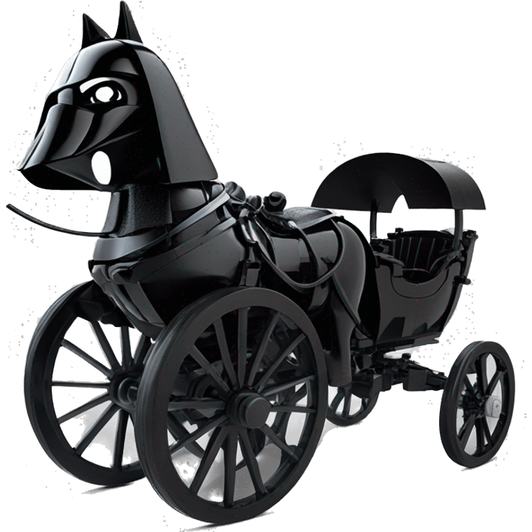 Evil Darth Vader’s Lego horse-drawn 4 wheel coach  emoji