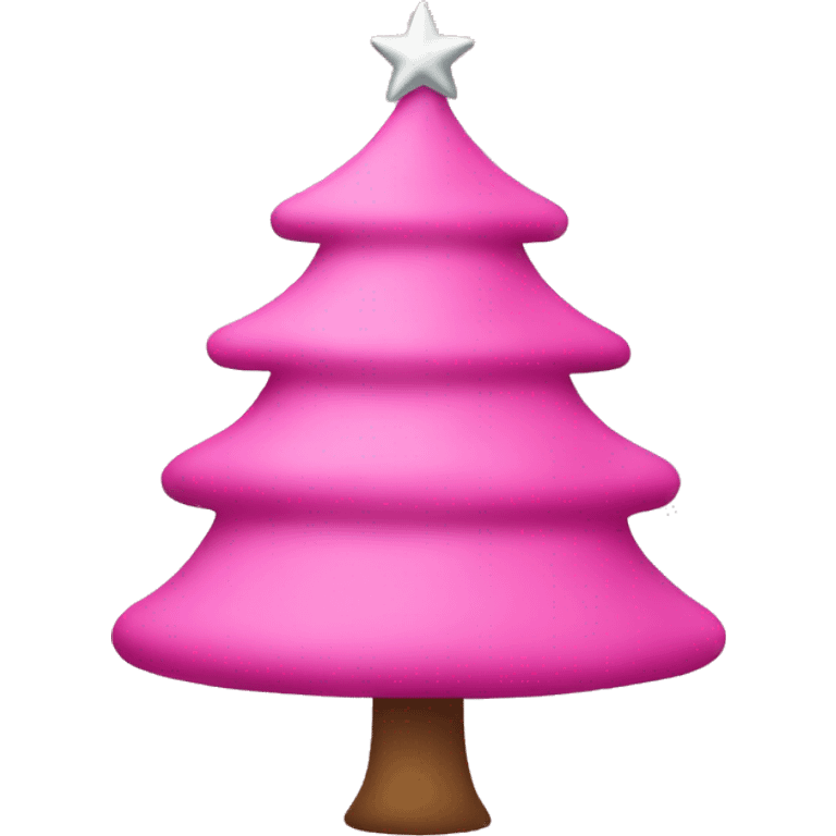 Pink Christmas tree emoji