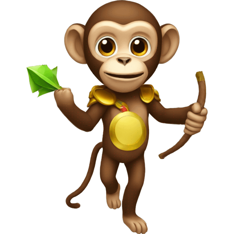 monkey with dart emoji