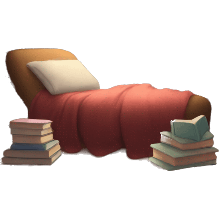 books and cozy reading space emoji