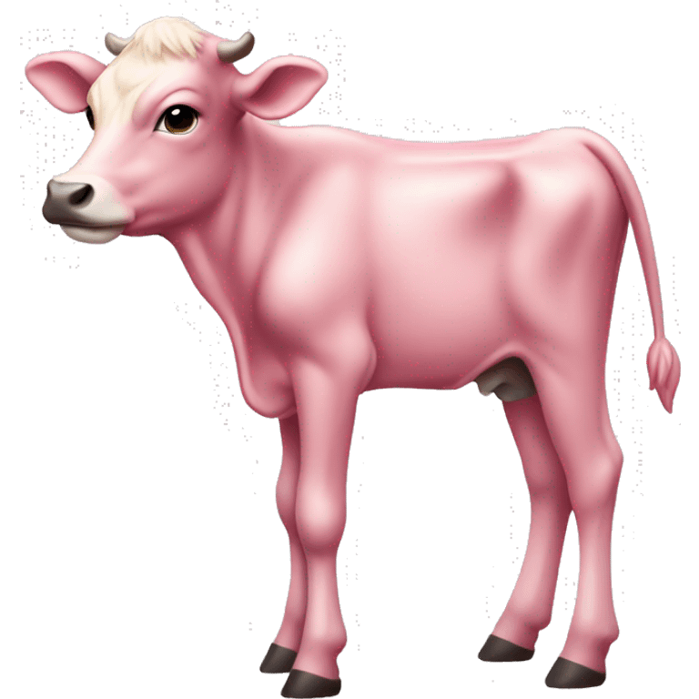 Rose-pink calf side profile x 4 legs  emoji