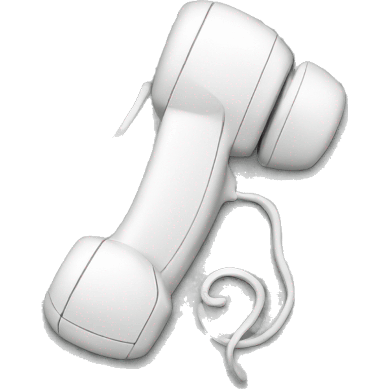 white telephone receiver emoji