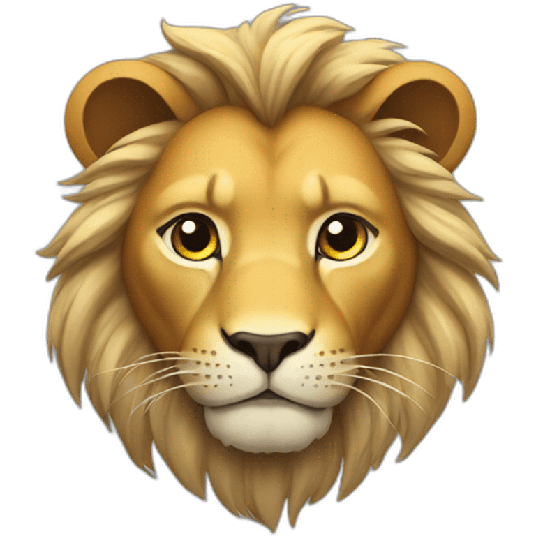 Lion sur chat emoji