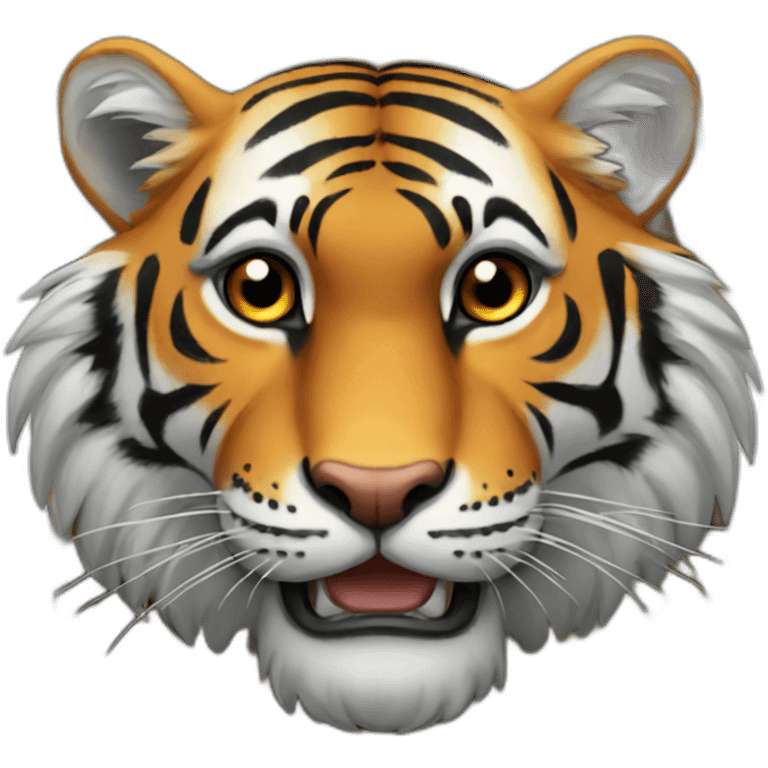 Half tiger, half tree trunk emoji