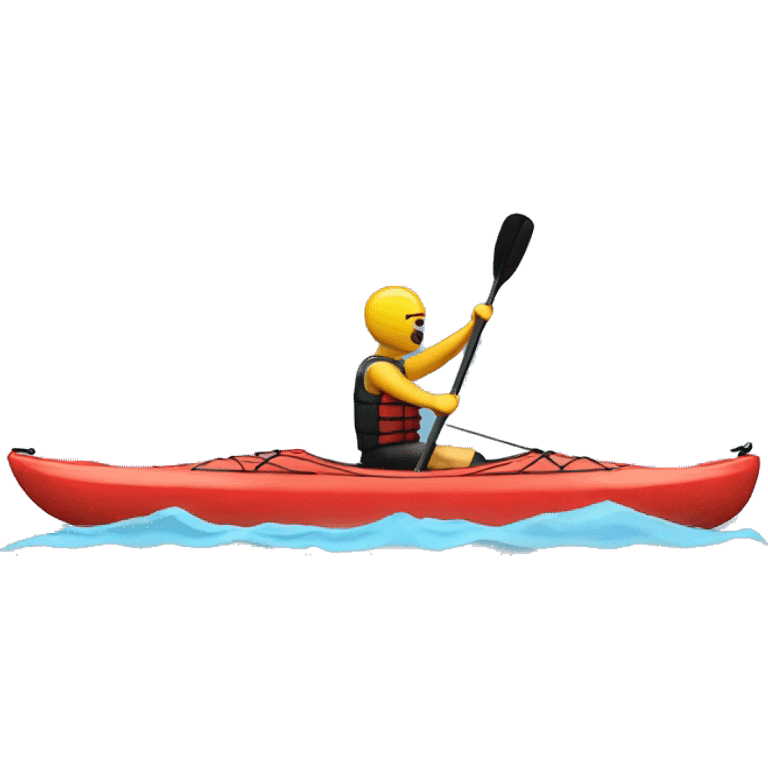 multisport kayak with person paddling  emoji