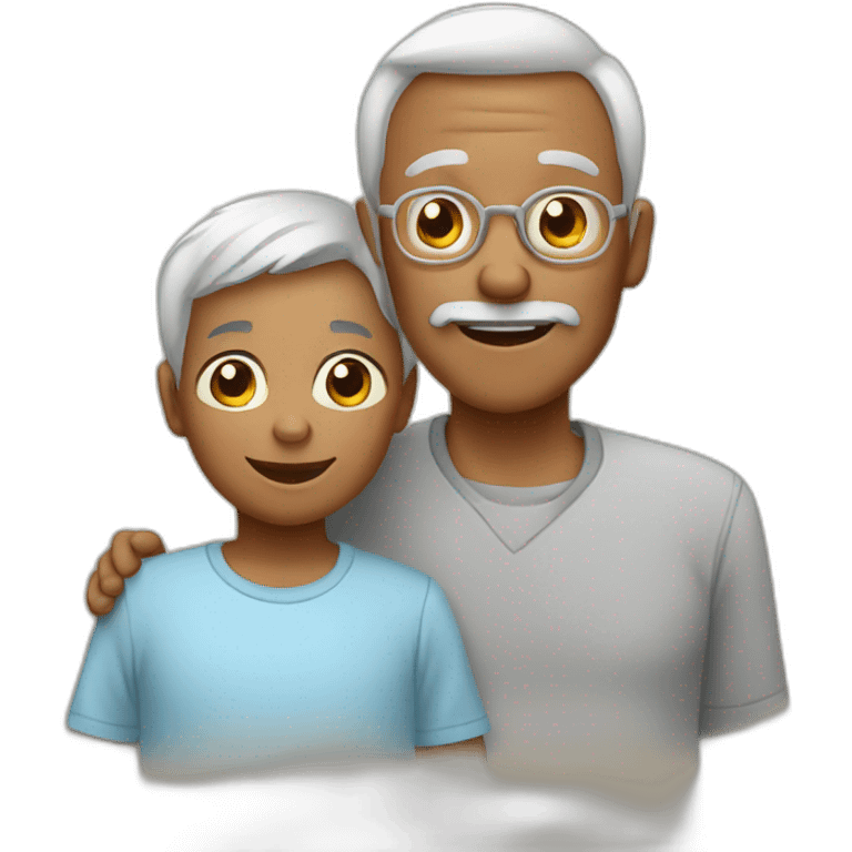 Grandparents and grandson emoji