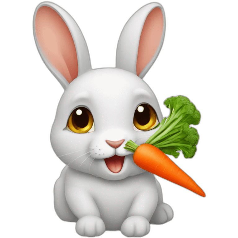 Rabbit-eats-carrot emoji