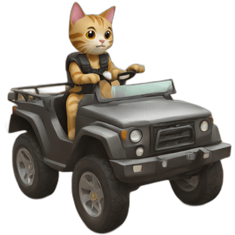 cat ride a thar emoji