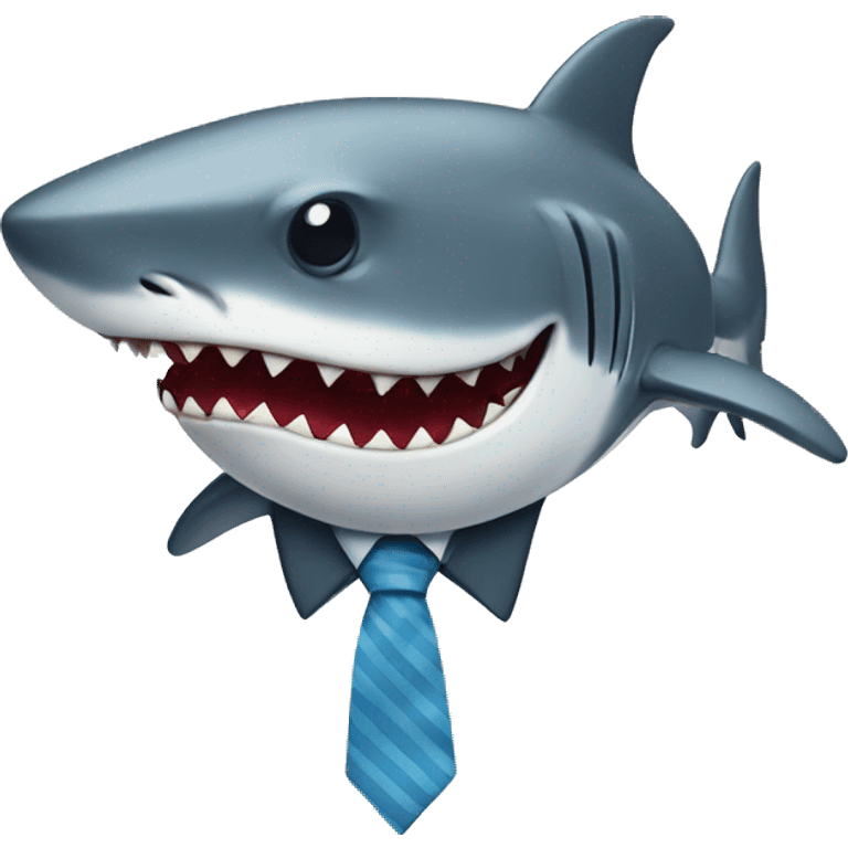 Shark with a tie  emoji