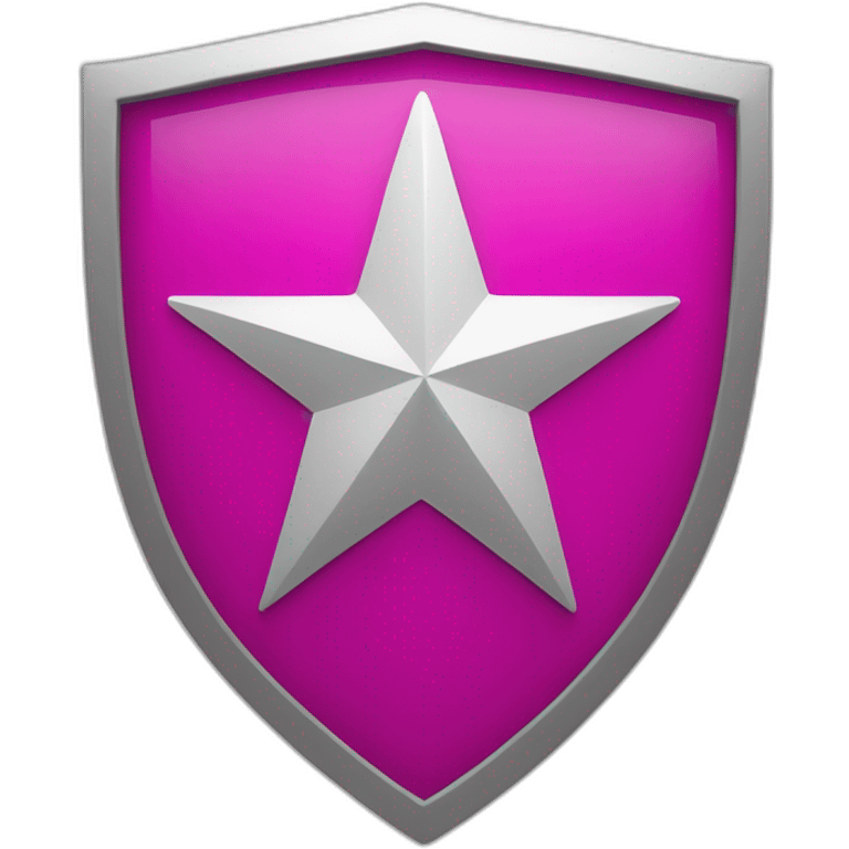 magenta shield white star in middle emoji