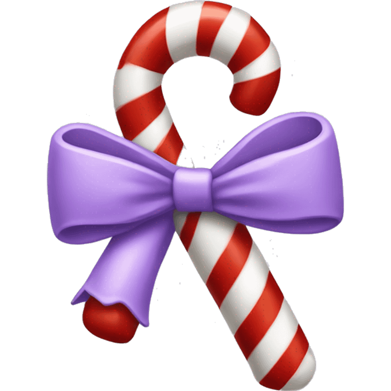 Lilac Candy cane with a Lilac bow emoji