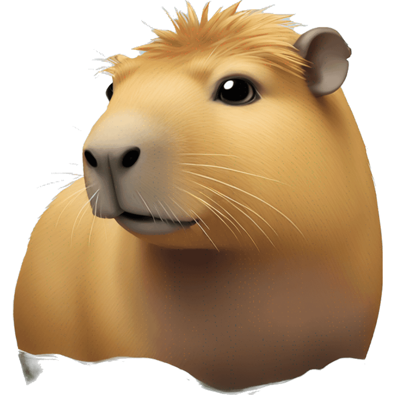 Capybara soaking up the sun emoji