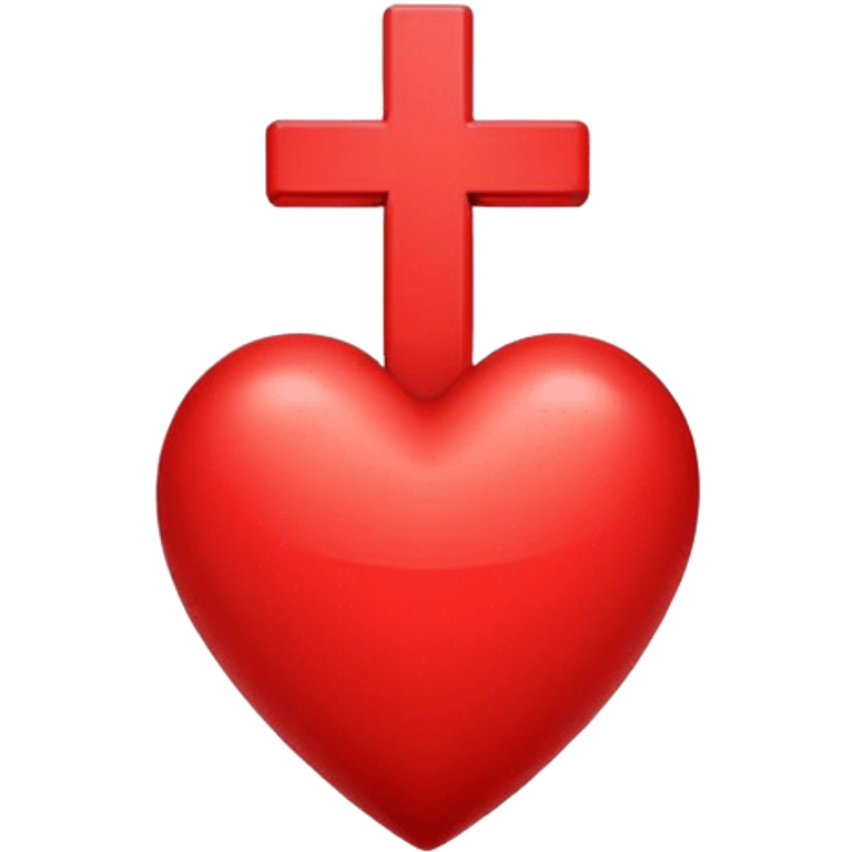 A cross on a heart  emoji