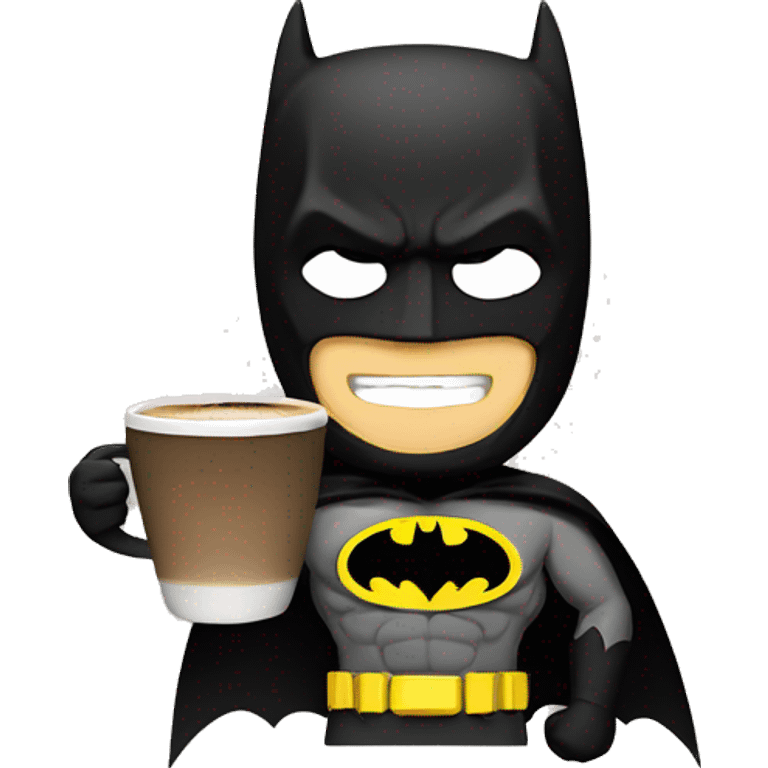 Batman with coffee  emoji