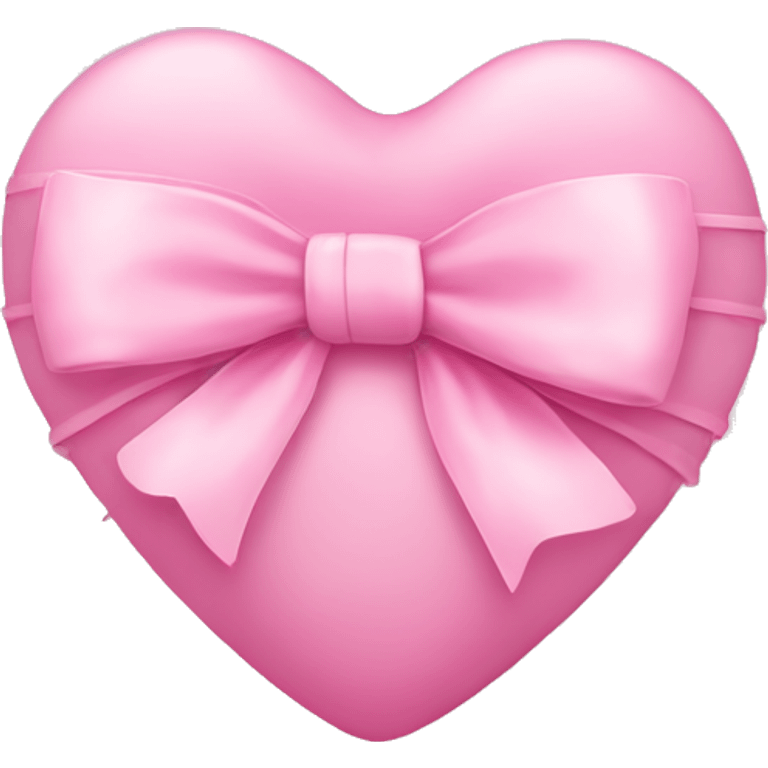 light pink heart wrapped in pink bow emoji