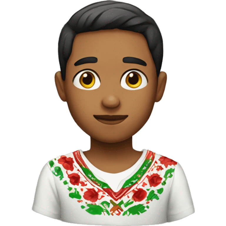 boy wearing mexican shirt emoji