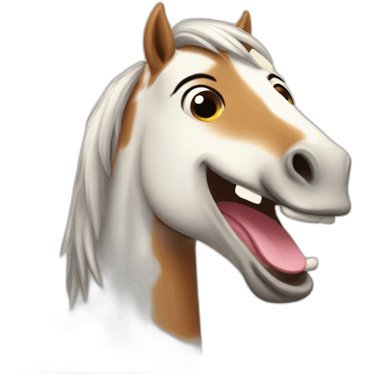 Cute Laughing horse emoji