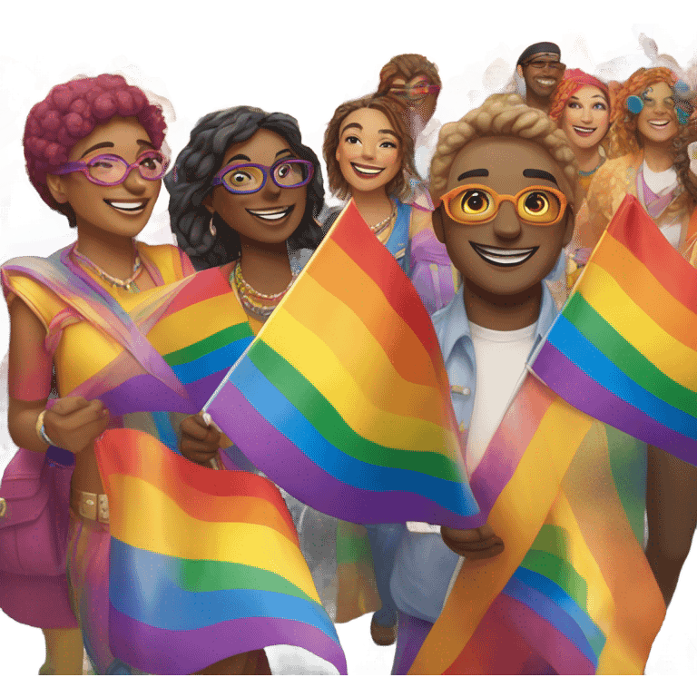 rainbow parade  emoji